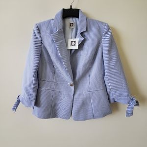 NWT Anne Klein Knot Sleeve Blazer Size Sma…